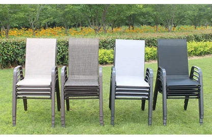 Outdoor Beach Chairs Outdoor Courtyard Balcony Waterproof and Sunscreen Iron Chair Outdoor Furniture Home Leisure Back Armchairs