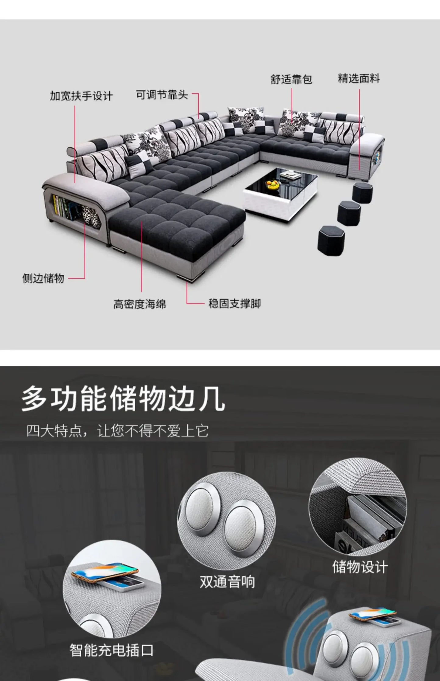 Relaxing Design Sofa Apartment Waterproof Minimalist Comfortable Sofa Lazy Sleeping Function Princess Divano Hotel Furniture