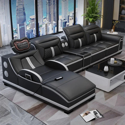 Luxury Wood Nordic Living Room Sofas Cozy Relaxing Recliner Armchair Sofas Floor Daybed Massage Woonkamer Banken Home Furniture