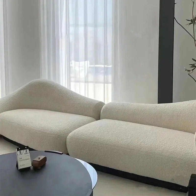 Velvet Nordic Special-shaped Living Room Sofas Italian Fabric Sofas Creative Cloud Curved Sofas Living Room Furniture  v