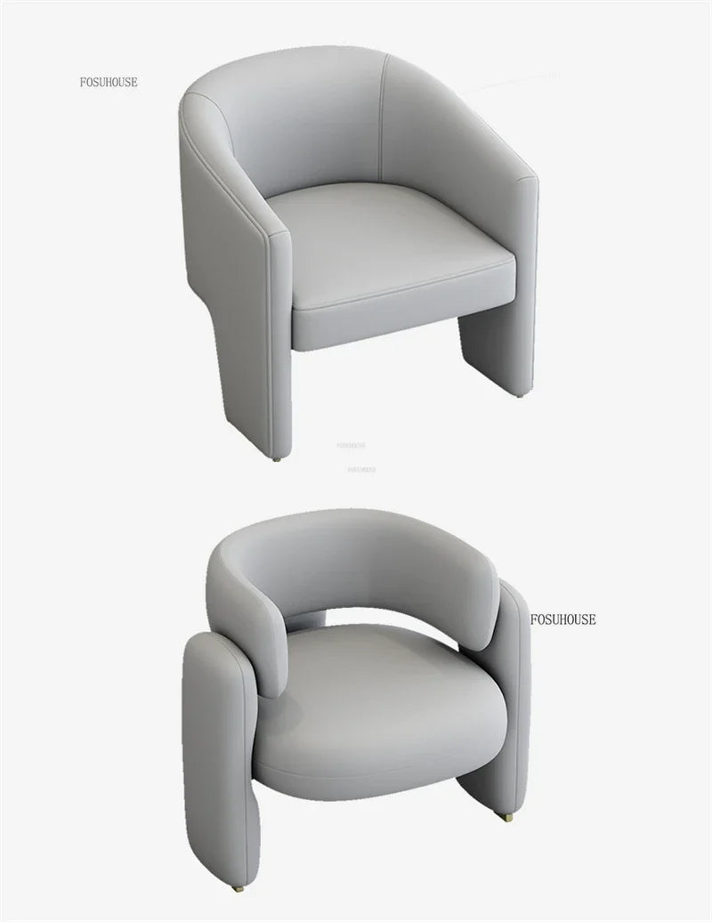Simple Designer Flannel Backrest Living Room Chairs Light Luxury Leisure Armchair Living Room Furniture Balcony Lazy Single Sofa