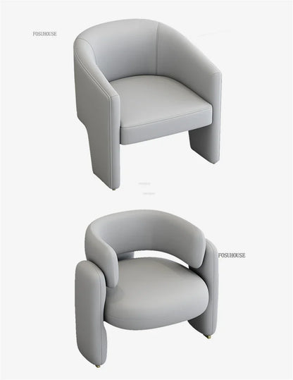 Simple Designer Flannel Backrest Living Room Chairs Light Luxury Leisure Armchair Living Room Furniture Balcony Lazy Single Sofa