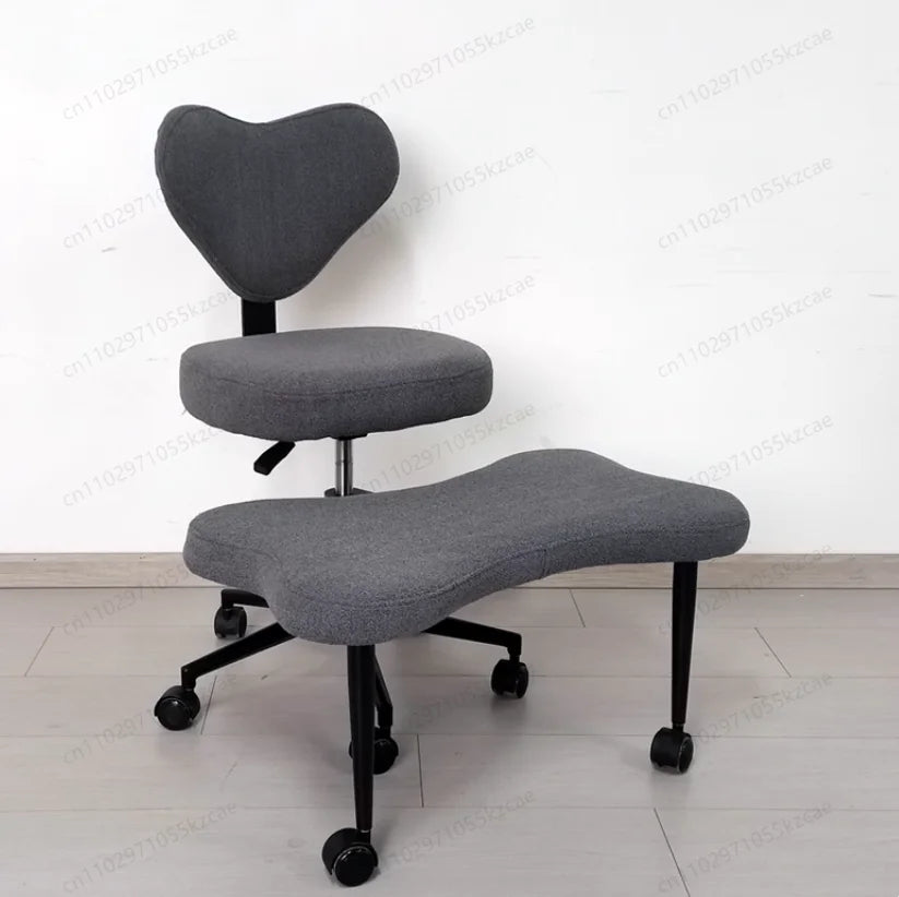 Cross Leg Chair - Meditation Chair with Wheels, ADHD Chair, Height Adjustable Seat, Adjustable Footstool