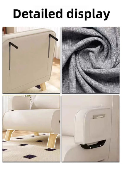 Dual-use, living room, small apartment, single, double, multi-person, solid wood legs, sofa, lazy, foldable, multi-functional