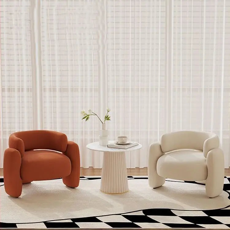 Nordic Simple Single Leisure Chair Living Room Sofa Home Fabric Recliner Bedroom Balcony Small Sofa Study Reading Sofas