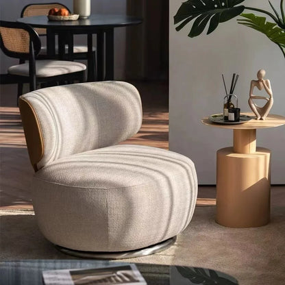 Modern Single Swivel Sofa Chair for Living Room Light Luxury Creative Leisure Minimalist Reception Negotiation Chair for Balcony