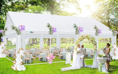 20x30 Party Tent Heavy Duty Wedding Canopy Waterproof Outdoor Event Shelter with Sidewalls White
