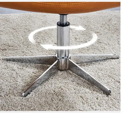 U-BEST European home bedroom leather stainless steel furniture lazy upholstered accent chair Imola chair recliner chair