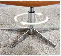 U-BEST European home bedroom leather stainless steel furniture lazy upholstered accent chair Imola chair recliner chair