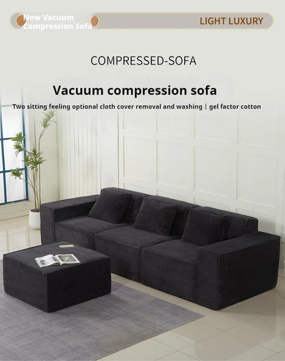 Compressed SofaNew Design Living Room Furniture L-Shape Sectional Sofa Comfortable Fluffy Vacuum Compressed Comfy Sofa Set Modul