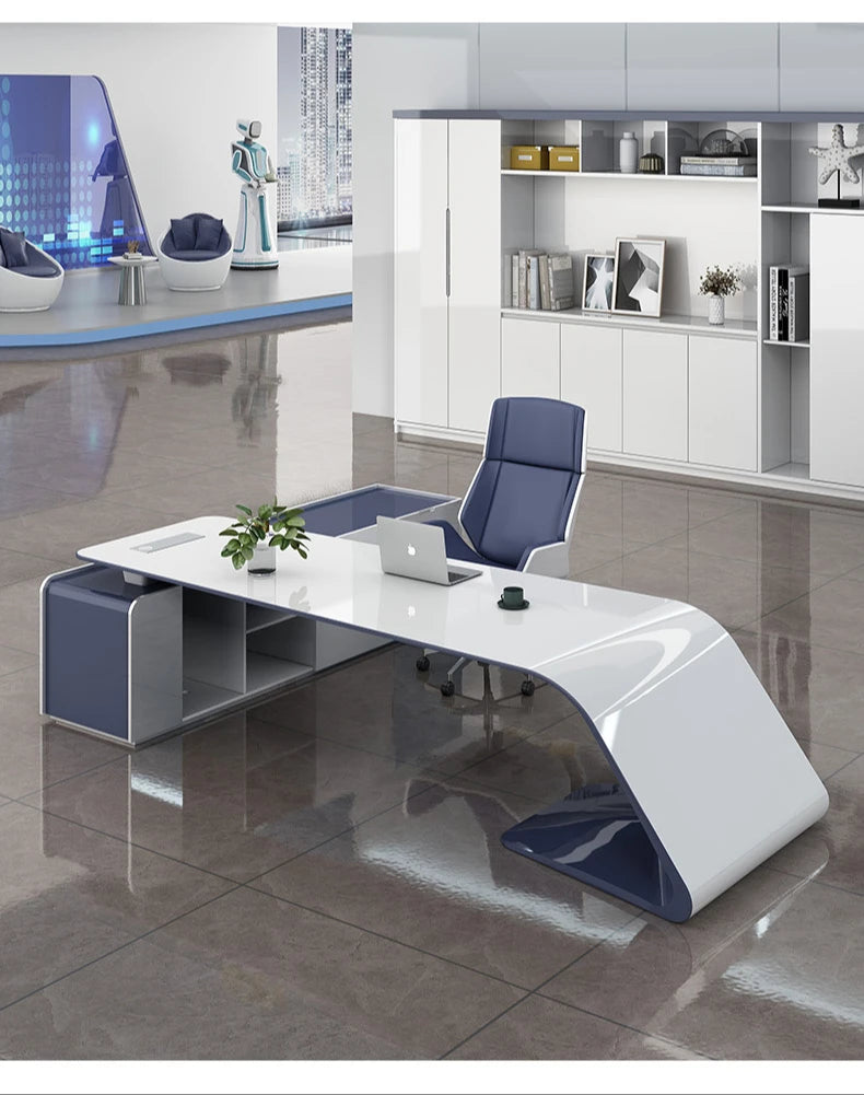 Escritorio De Oficina White Executive Luxury Office Table Office Desk Set Office Furniture Commercial Furniture Schreibtisch