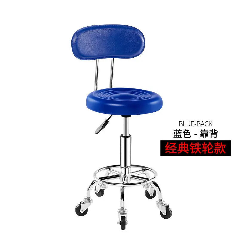 Bar Chair Bar Chair Stool Stool Haircut Chair Rotating Lifting Round Stool Backrest Pulley Chair Large Work Stool Supply