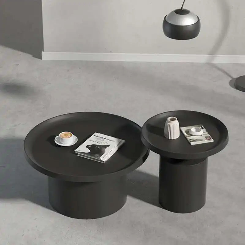 Set Round Table Nordic Center Modern Folding Metal Coffee Tables Storage Mesas Furniture GPF40XP