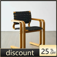 LTT Armchair Bauhaus Vintage French Solid Wood Dining Chair Medieval Back Chair