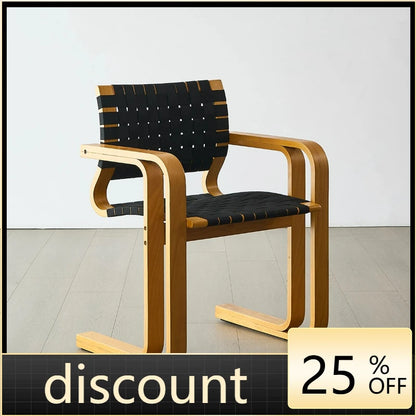 LTT Armchair Bauhaus Vintage French Solid Wood Dining Chair Medieval Back Chair