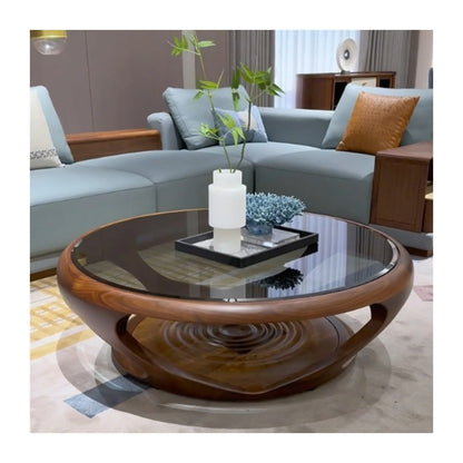 Table basse japonaise en bois massif, minimaliste italien, Table basse de luxe pour salon, Style Wabi-Sabi, meubles de maison créatifs FYCT