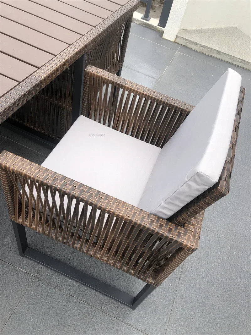 Terrace Garden Rattan Outdoor Chair Leisure Tea Table Patio Outdoor Furniture Set Outdoor Table and Chairs Garden Furniture Sets