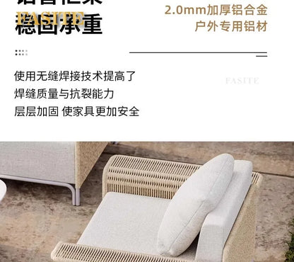 Outdoor Sofa Rattan Courtyard Garden Waterproof and Sunscreen Villa Sofa Simple Combination Rattan Furniture
