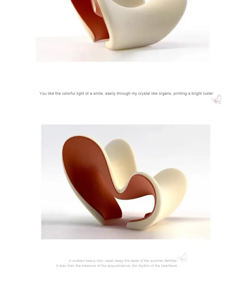 Nordic Creative FRP Special-shaped Love Shaping Leisure Chair Bow Chair Lazy Reclining Chair