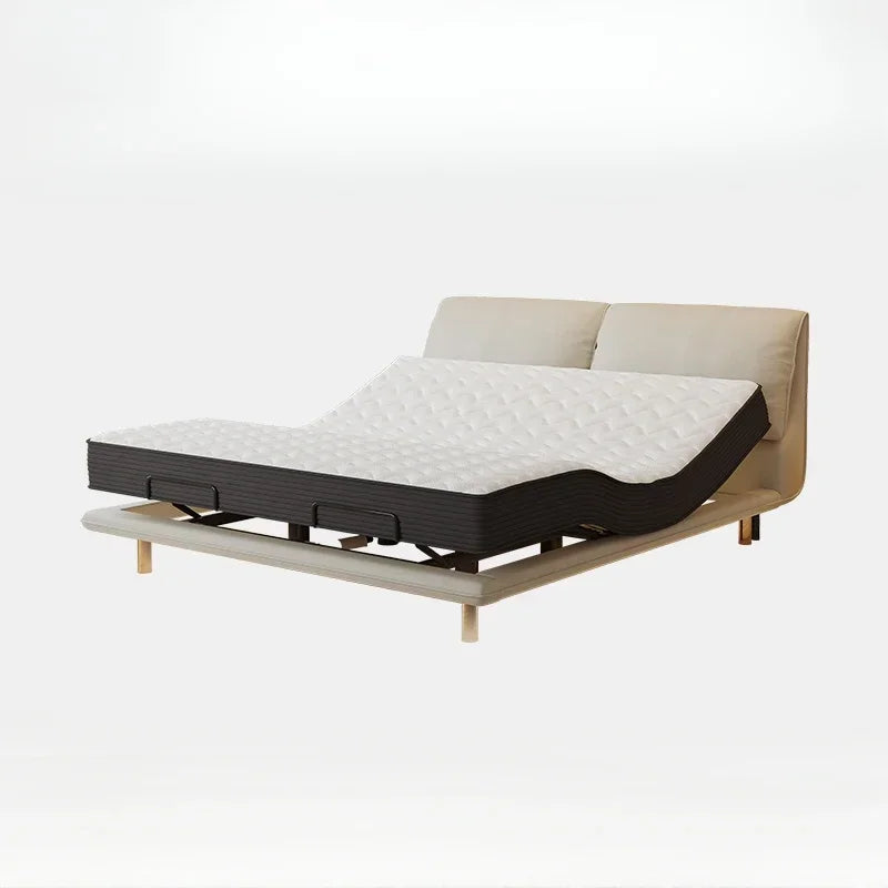 Elegant Modern Double Bed Luxury Upholstered Comferter Adults Bed Adjustable Electric Cama Box Casal Bedroom Furniture