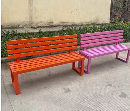 Banc en acier inoxydable au Design moderne, pour parcs de jardin de luxe en plein air et patios d'hôtel, sièges métalliques résistants au soleil et imperméables