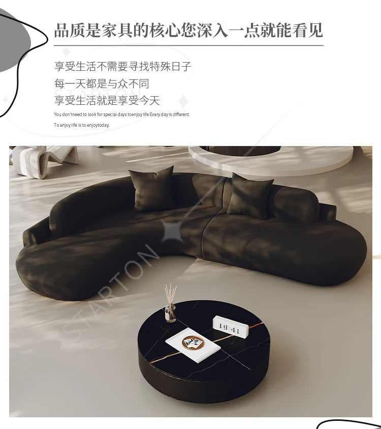 White Minimalist Comfortable Large Size Living Room Sofas Terrace Furniture