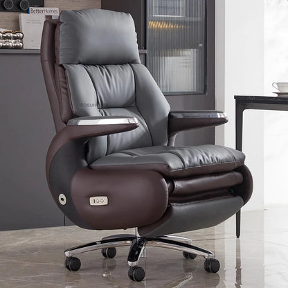 Electric Smart Office Chairs European Reclining Computer Chair Home Gaming Armchair Modern Office Furniture High-end Boss Chair