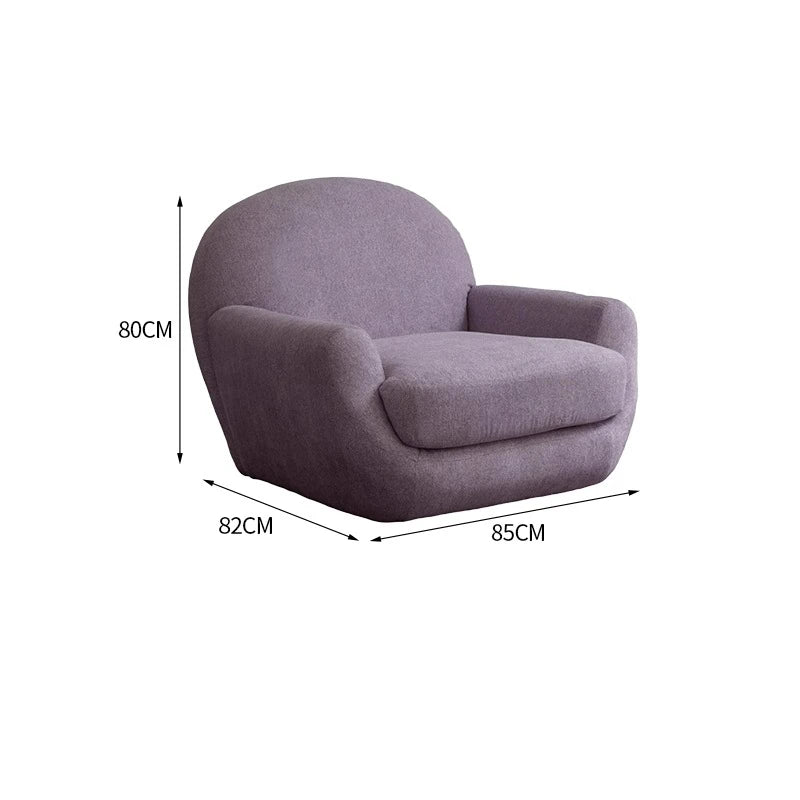 French rotating large single sofa chair designer blue living room leisure balcony bedroom single chair lazy swivel chair