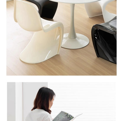 Dining chair Makeup stool Home Nordic minimalist high-end creative style plastic beauty chair