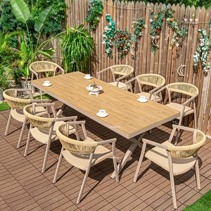 Outdoor Garden Furniture Sets Waterproof Open-air Balcony Aluminum Alloy Chair Outdoor Furniture Sets Courtyard Table and Chair