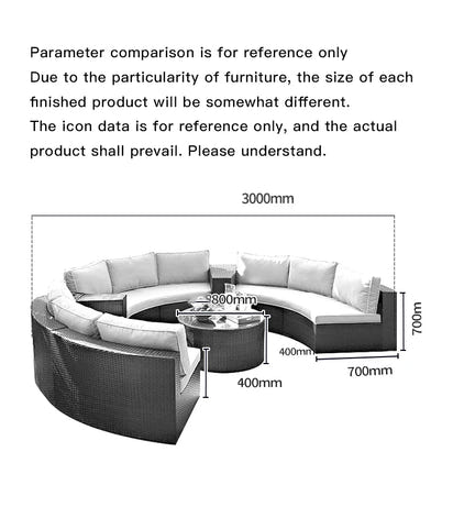 Campingaz Sofa Set House Garden Outdoor Lounge Set Simple Gray