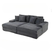 -Kingsoft 2025 Modern Compression Sofa Bed Box Popular Corduroy Design Apartment Loft Living Room Manufacturing