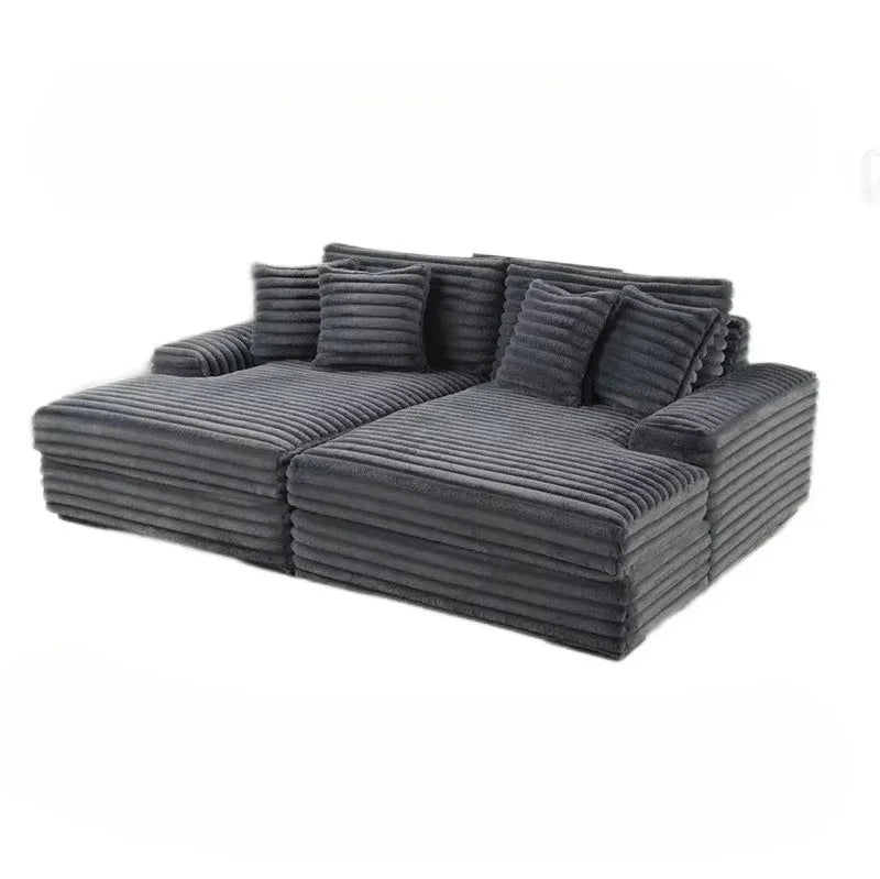 -Kingsoft 2025 Modern Compression Sofa Bed Box Popular Corduroy Design Apartment Loft Living Room Manufacturing