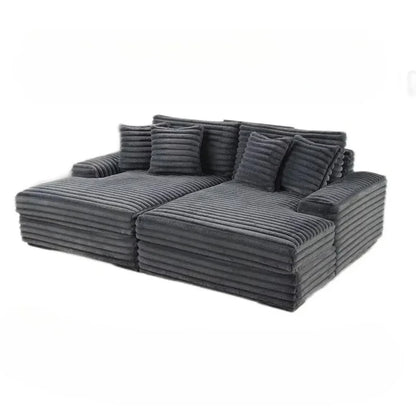 -Kingsoft 2025 Modern Compression Sofa Bed Box Popular Corduroy Design Apartment Loft Living Room Manufacturing