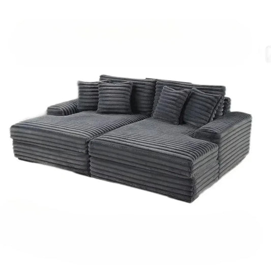 -Kingsoft 2025 Modern Compression Sofa Bed Box Popular Corduroy Design Apartment Loft Living Room Manufacturing
