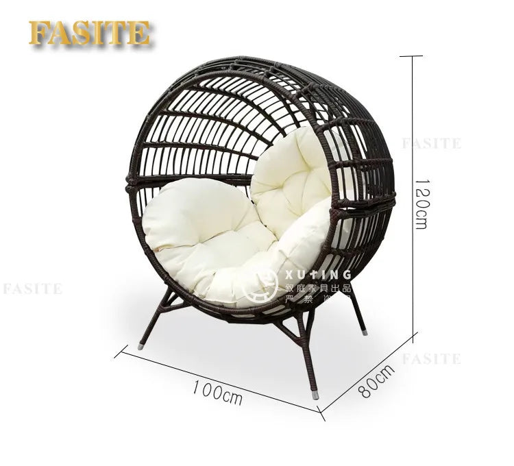 Internet celebrity swing outdoor balcony lazy hanging chair rattan nest cradle