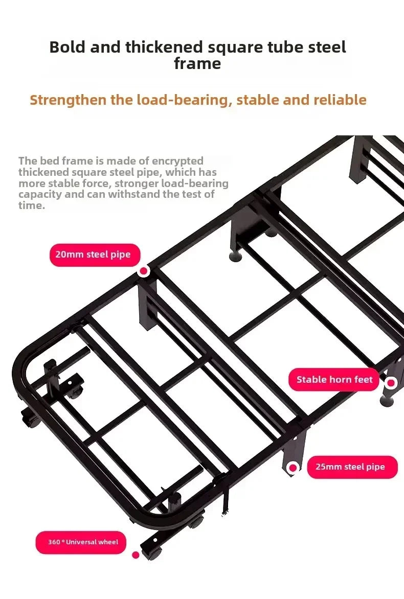 Rollaway bed Single office lunch break bed Nap bed Portable retractable hidden escort bed Rollaway bed Camp bed