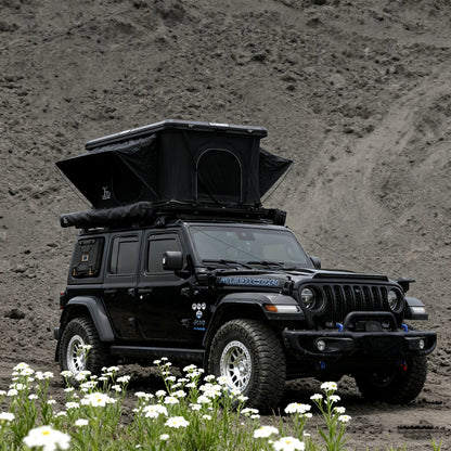 YOUNGHUNTER Straight Pop-Up Roof Tent with Aluminum Frame Quick Open Outdoor Camping Overlanding Tent