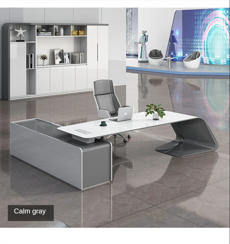Escritorio De Oficina White Executive Luxury Office Table Office Desk Set Office Furniture Commercial Furniture Schreibtisch