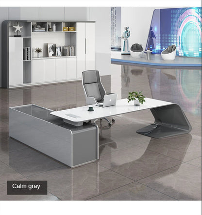 Escritorio De Oficina White Executive Luxury Office Table Office Desk Set Office Furniture Commercial Furniture Schreibtisch