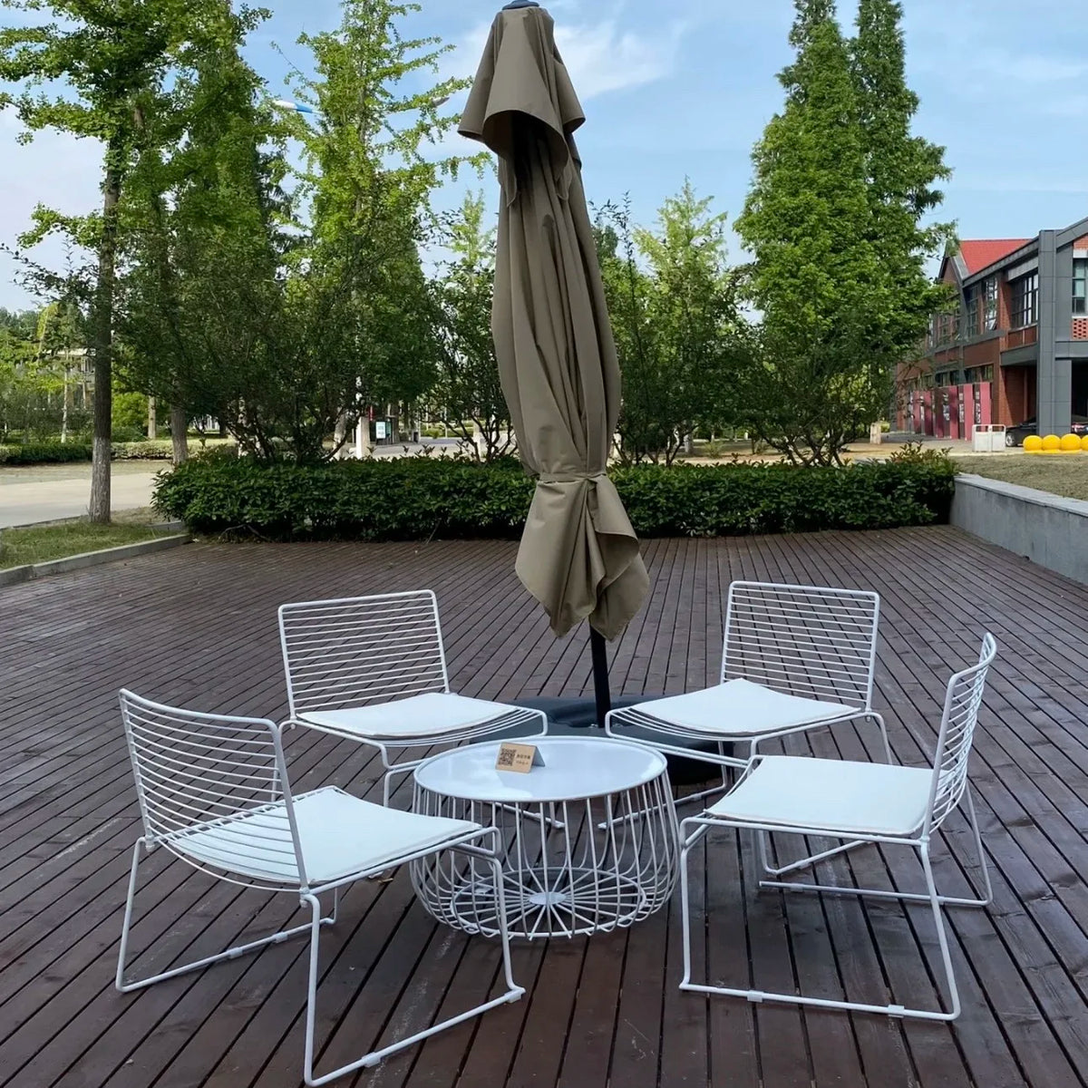 Nordic Courtyard Garden Chair Leisure Simple Combination Terrace Garden Chair Coffee Table Aluminum Furniture Садовый Стул MHHYY