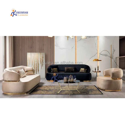 Style Modern Luxury Leather Sofa Set Furniture Genuine Leather Sofa Set for Living Room