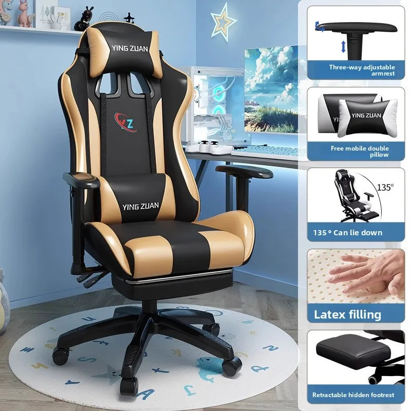 Gaming chair Computer chair Recumbable seat Sedentary ergonomic chair