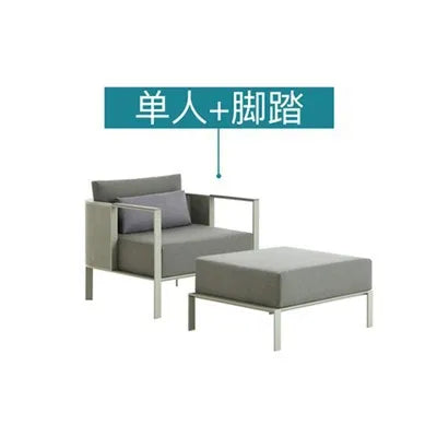 Modern Aluminum Garden Sofa Set - Durable and eco-friendly outdoor furniture with optional PE rattan frame