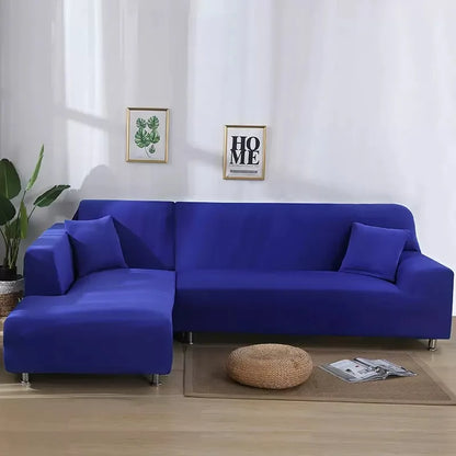Elastic Solid Color Sofa Cover for Living Room All-inclusive Spandex Couch Cover Sectional Furniture Slipcover 1/2/3/4 Seater