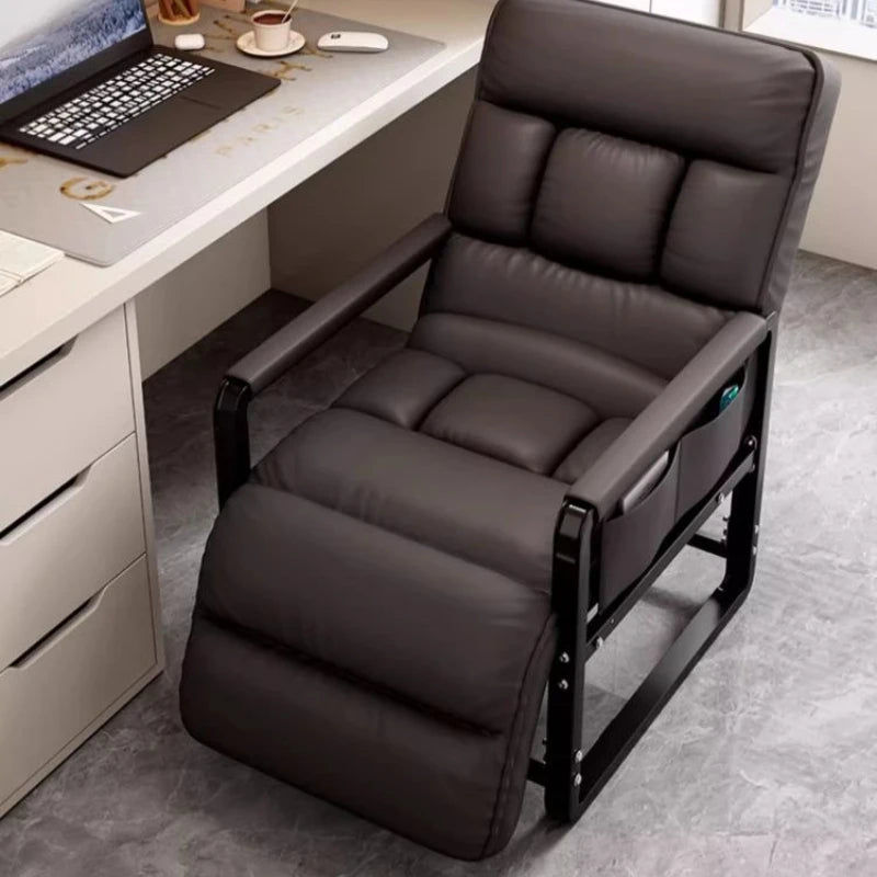 Foldable Recliner Armchair Living Room Chair Nap Lounge Chair Office Sofa Chair Comfortable Ergonomic Adjustable Furniture