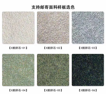 Italian minimalist pebble art sofa villa large flat living room special-shaped module fabric sofa Internet celebrity