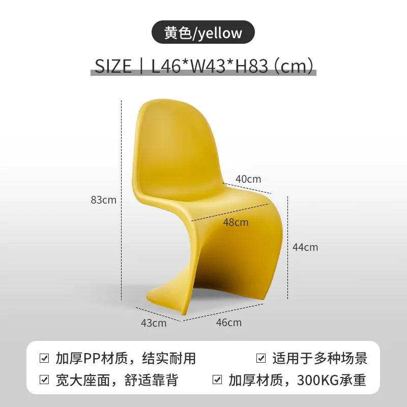 Transparent Plastic Dining Chair, Simple and Modern Home Chair, Backrest Chair, Vanity Stool
