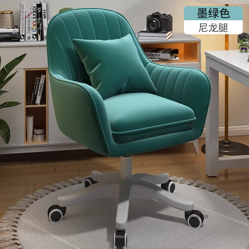 Nordic Style Office Chairs Leisure Home Computer Chairs Student Backrest Lift Chair Single Swivel Armchairs for Office Furniture