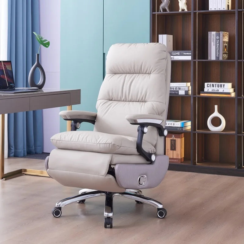 Modern Home Office Executive Chair with Linkage Armrests Relaxation Function Comfortable Workstation Chair